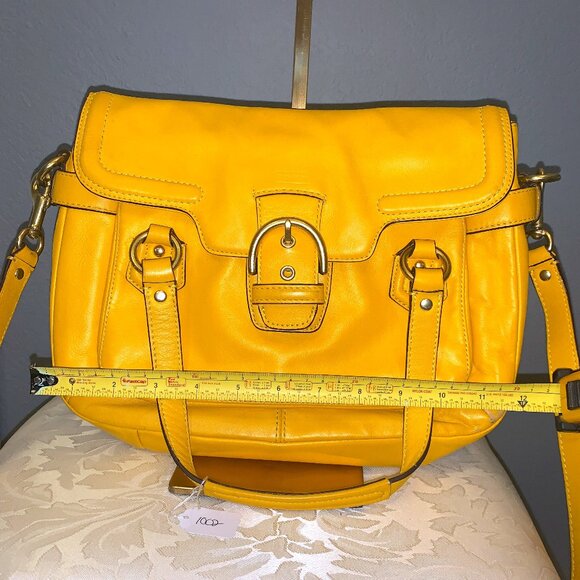Coach Yellow Leather Handbag - Picture 1 of 6